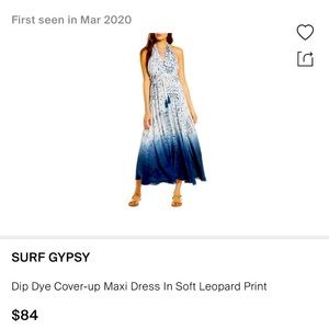Surf Gypsy maxi swim cover-up. Small, NWT.